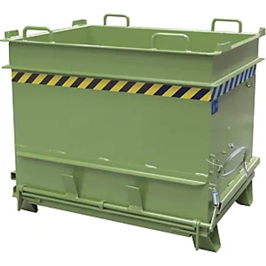 BC Construction Material Container - With Stone Clamp Release Mechanism - WxH 1310 X 1160mm, Reseda Green
