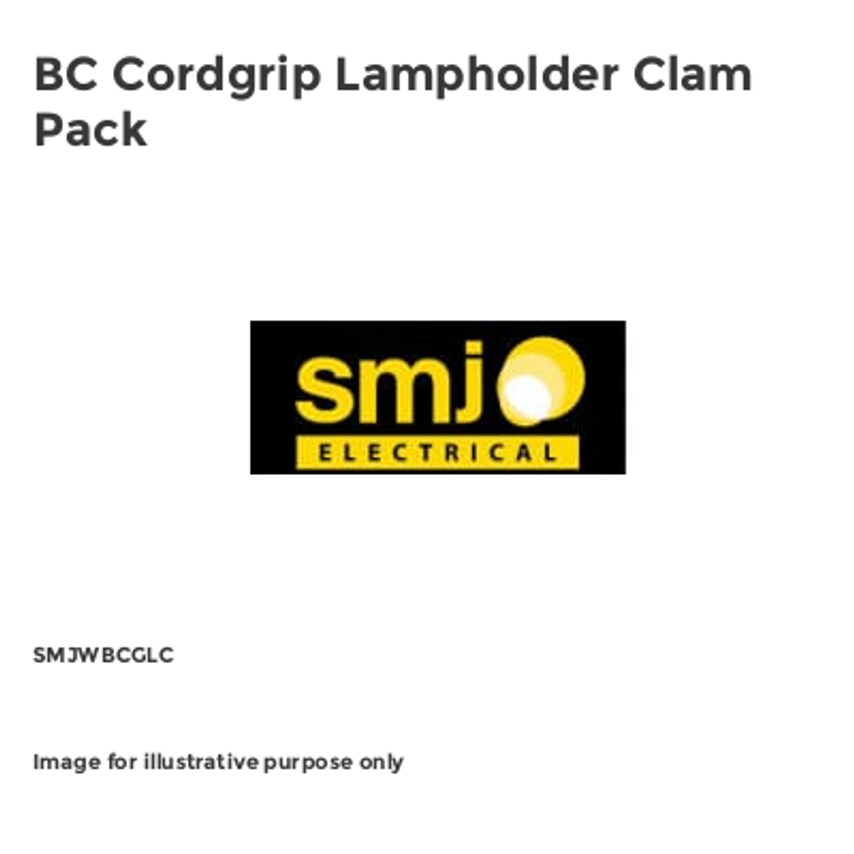 BC Cordgrip Lampholder Clam Pack