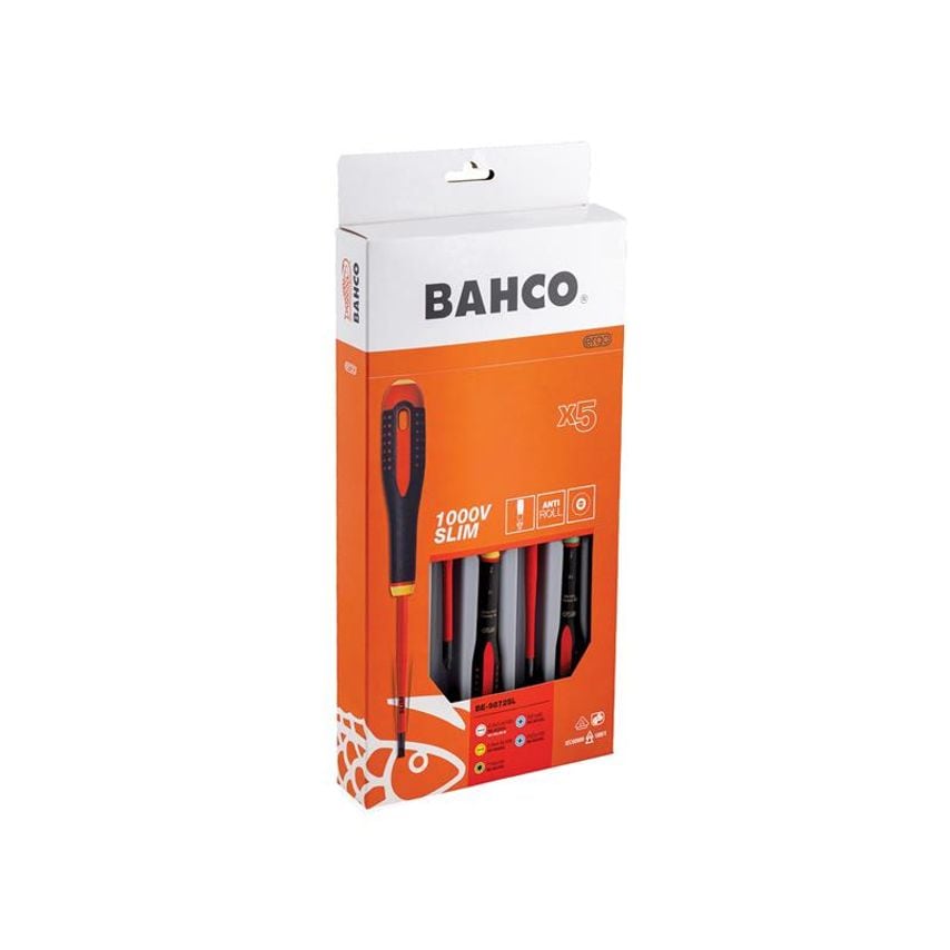 BE-9872SL ERGO VDE Insulated Screwdriver Set, 5 Piece BAH9872SL