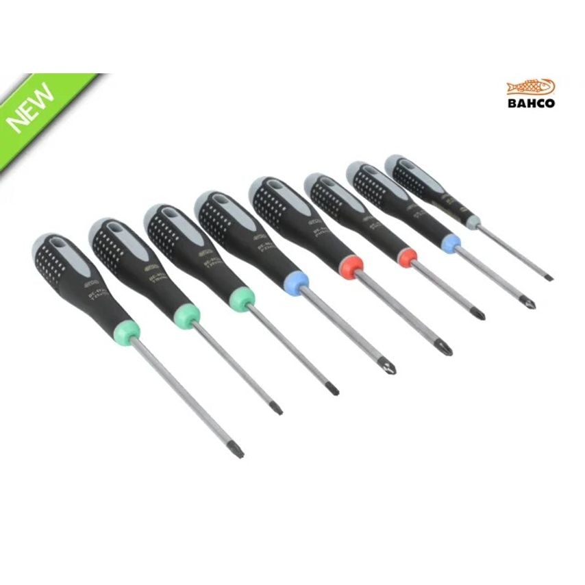 BE-9872 Ergo Screwdriver Set, 8 Piece