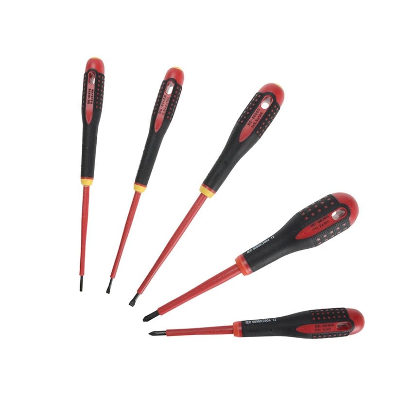 BE-9881S ERGO VDE Insulated Screwdriver Set, 5 Piece BAH9881S
