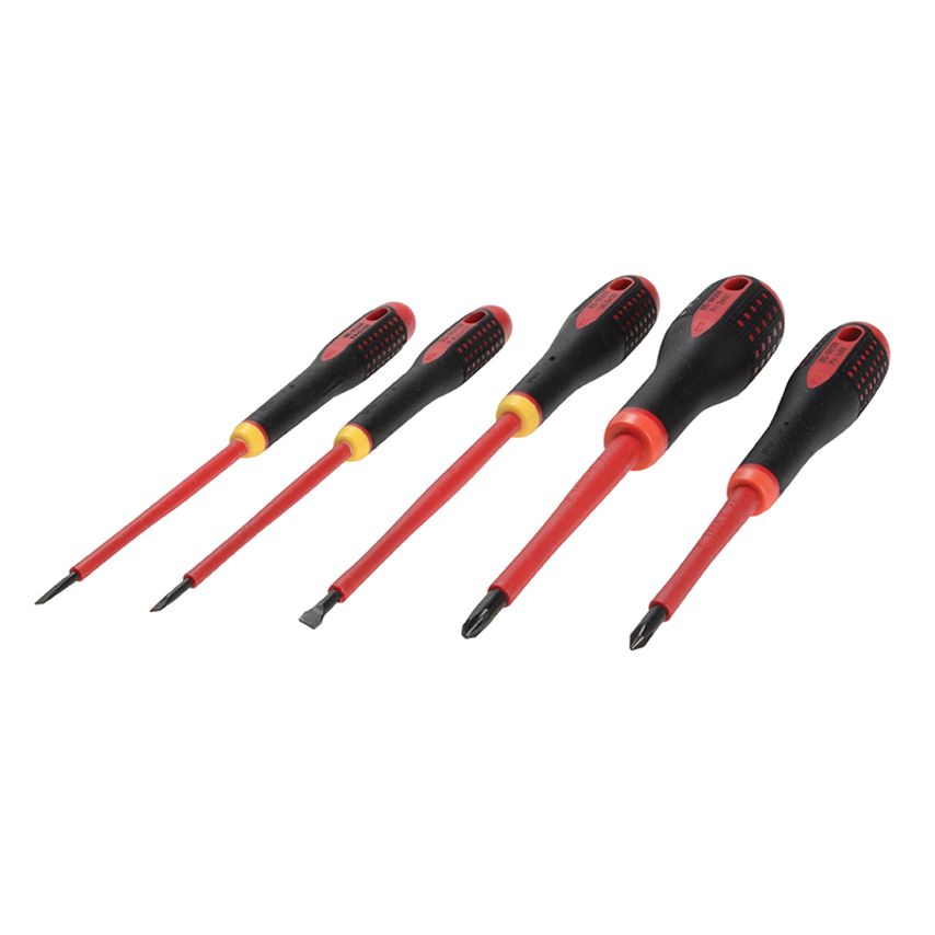 BE-9881S ERGO VDE Insulated Screwdriver Set, 5 Piece BAH9881S