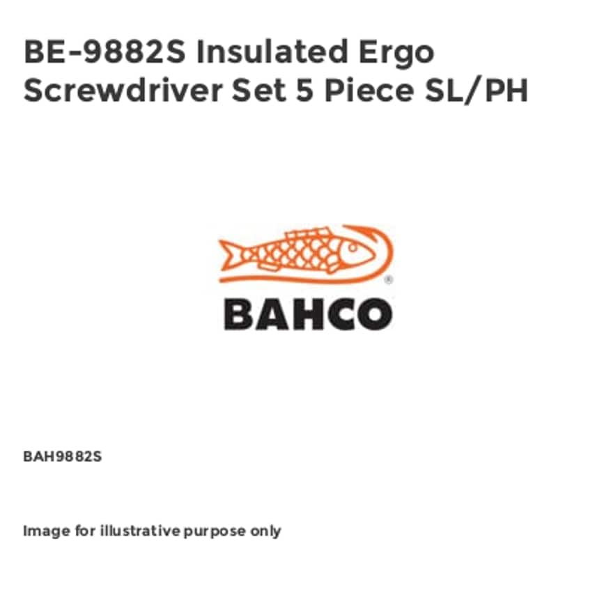 BE-9882S Insulated Ergo Screwdriver Set 5 Piece SL/PH BAH9882S