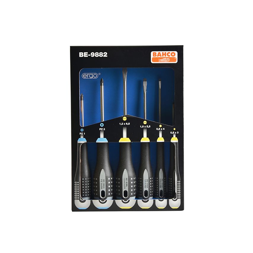 BE-9882 ERGO Screwdriver Set, 6 Piece BAH9882