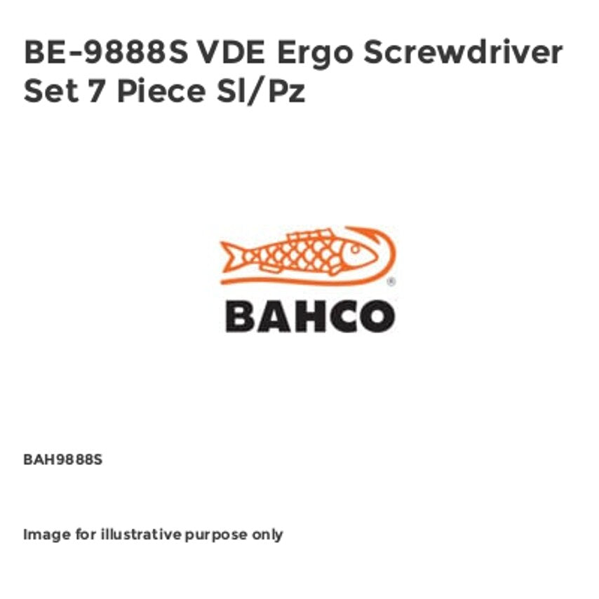 BE-9888S VDE Ergo Screwdriver Set 7 Piece Sl/Pz