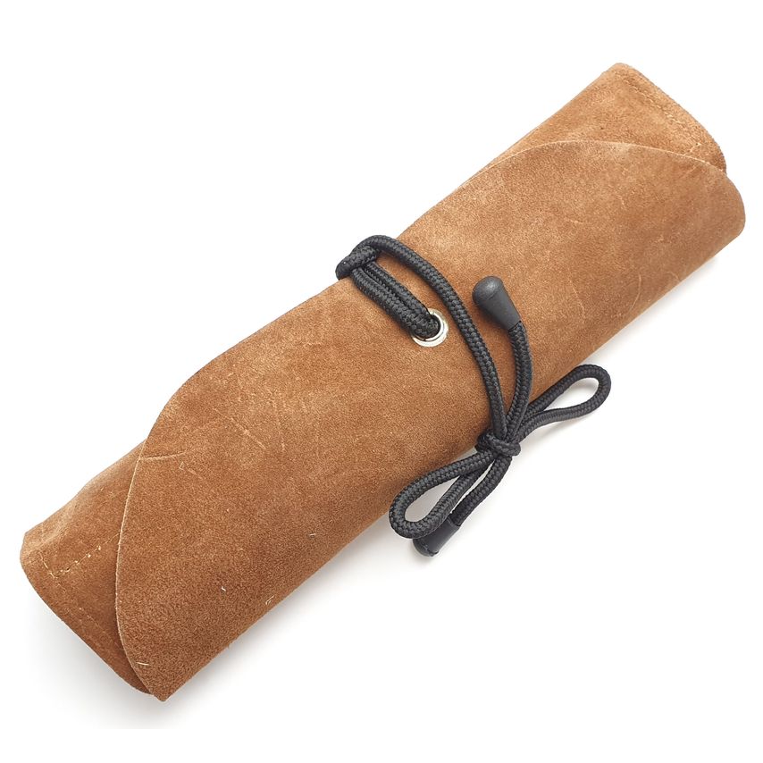 BEBKIT2 Chip Carving 4 Piece Set With Leather Strop In A Leather Tool Roll