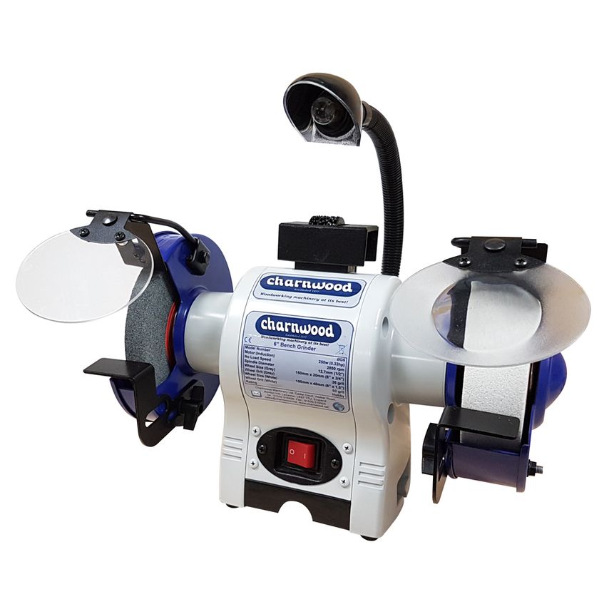 BG6 6" Bench Grinder, 20mm Grey Stone, 40mm White Stone