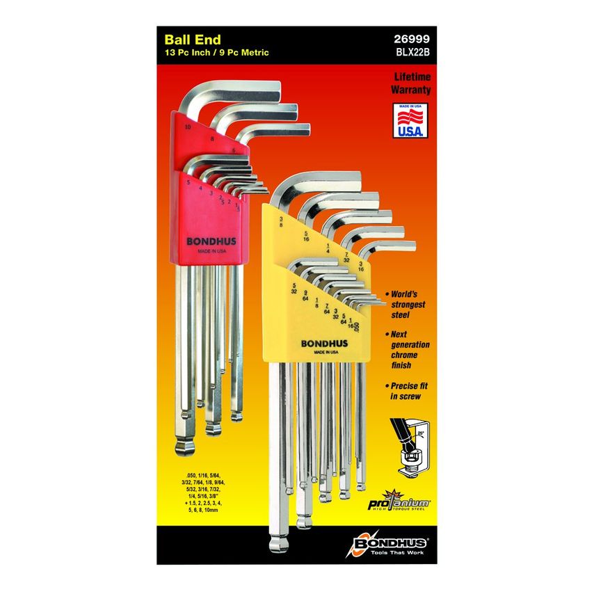 BLX22B Double Pack BLX9mm+BLX13 Briteguard Ballend Hex Key Set, 26999