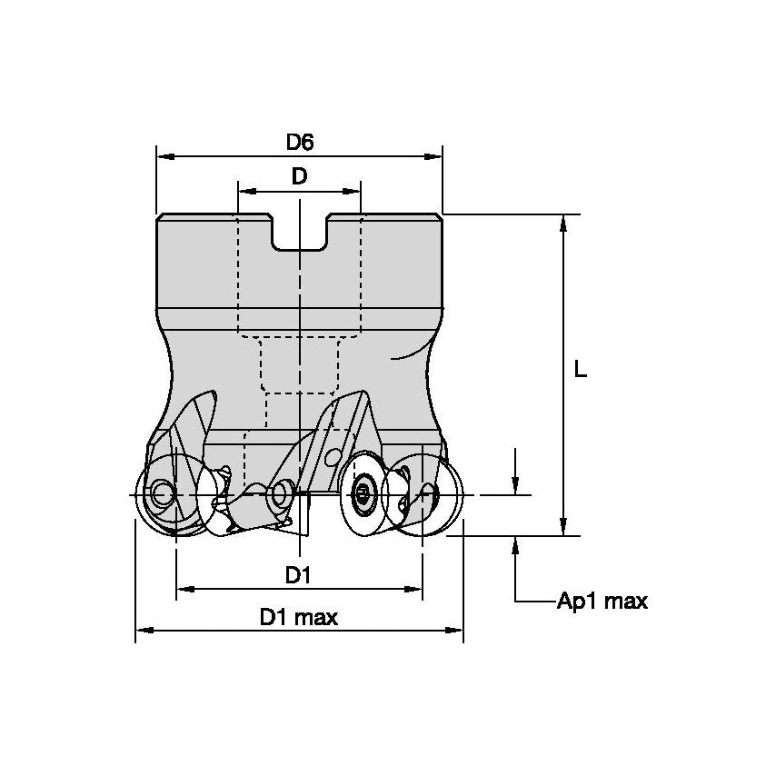 BMD300R1206S100L200 Daisy Shell Mill D3.00 Z6 RP12