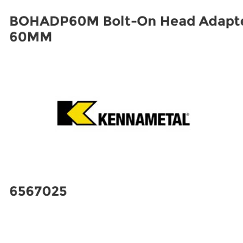 BOHADP60M Bolt-On Head Adapter 60MM