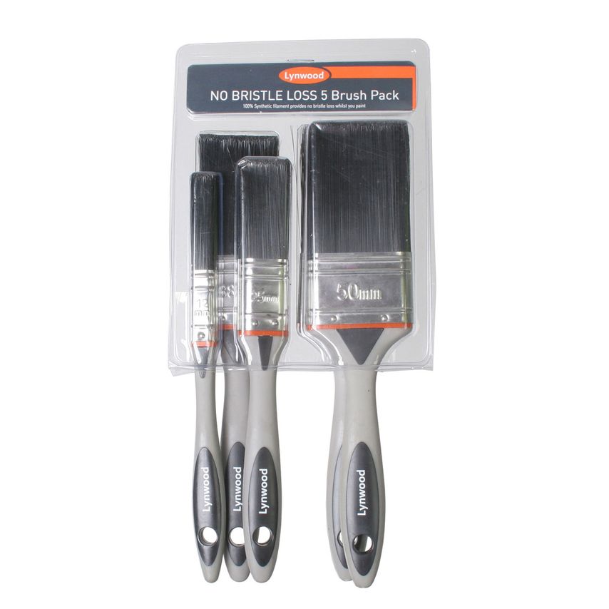 BR996 No Bristle Loss Paint Brush Set, Pack of 5