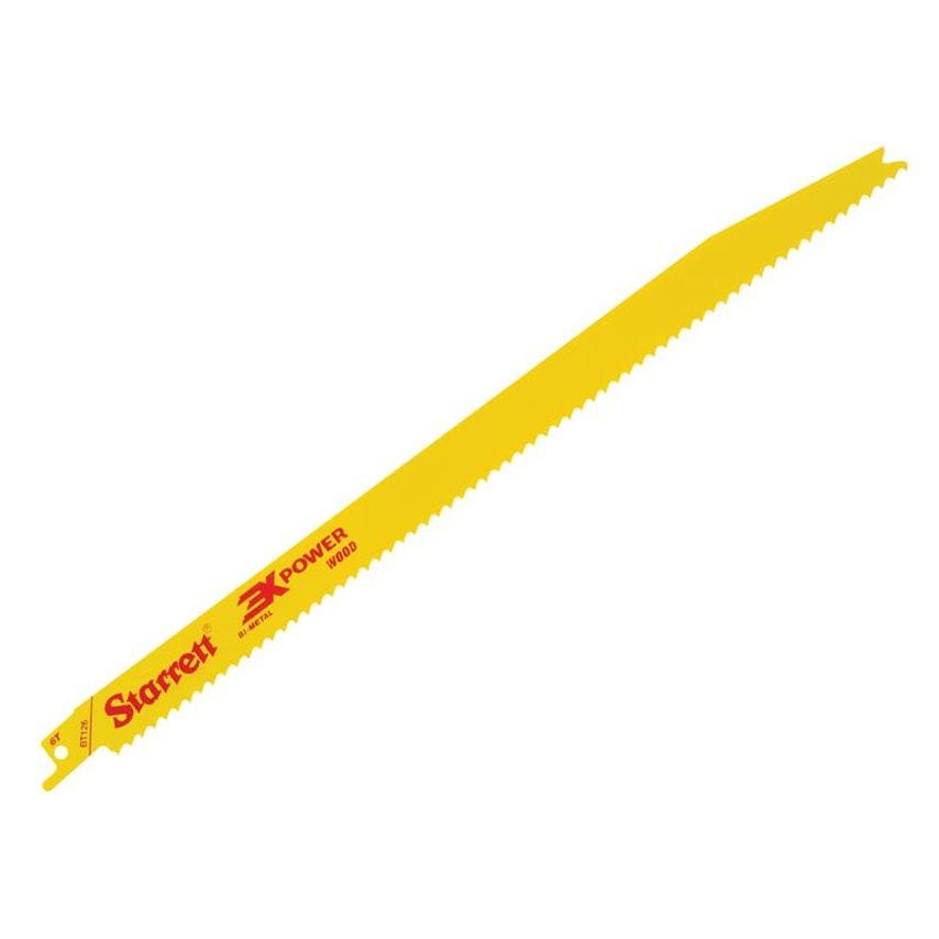 BT126-5 Bi-Metal Reciprocating Blade, Wood Tapered 300mm 6 TPI (Pack 5) STRBT1265