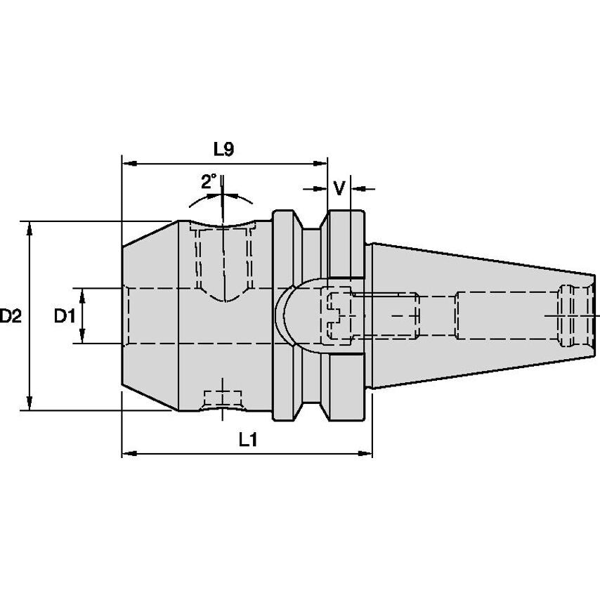 BT30WN06050m 6mm Whistle Notch ADAPTER-BT30