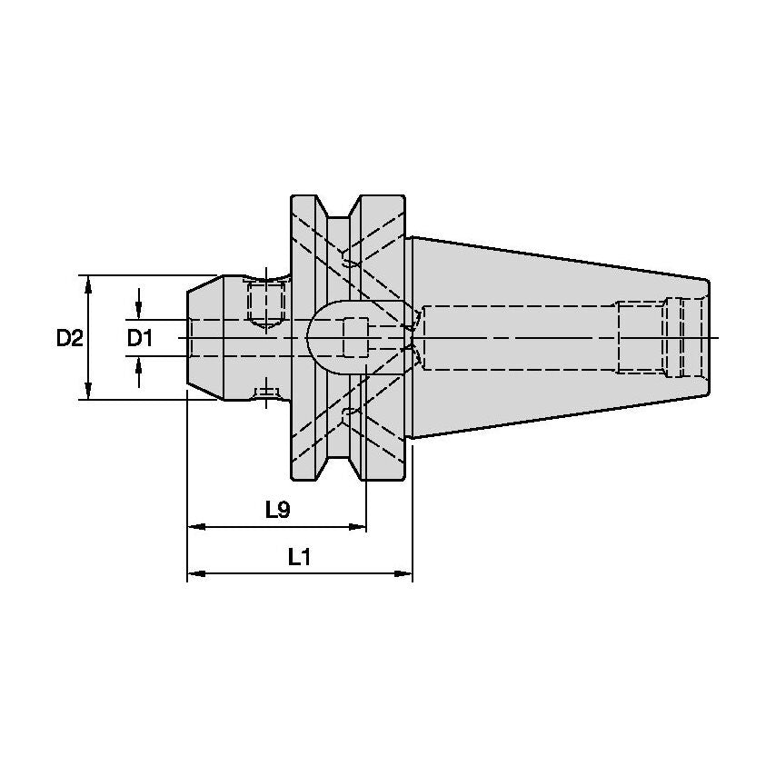 BT40BEM20063m End Mill Adapter Weldon EM BT40