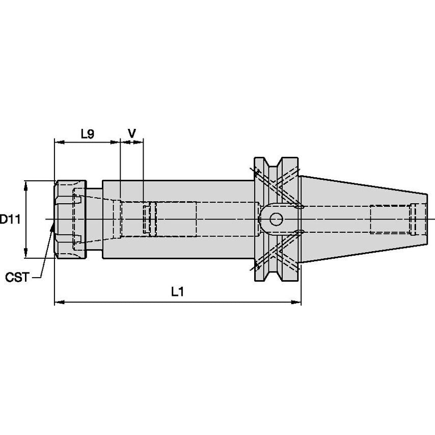BT40BER32100m BT40B ER32 Collet Chuck L=100