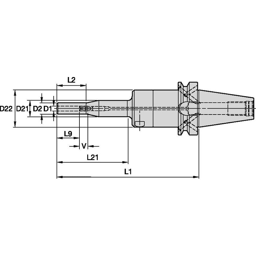 BT40BHCSLT08170m BT40 Hydraulic Chuck Slim Line