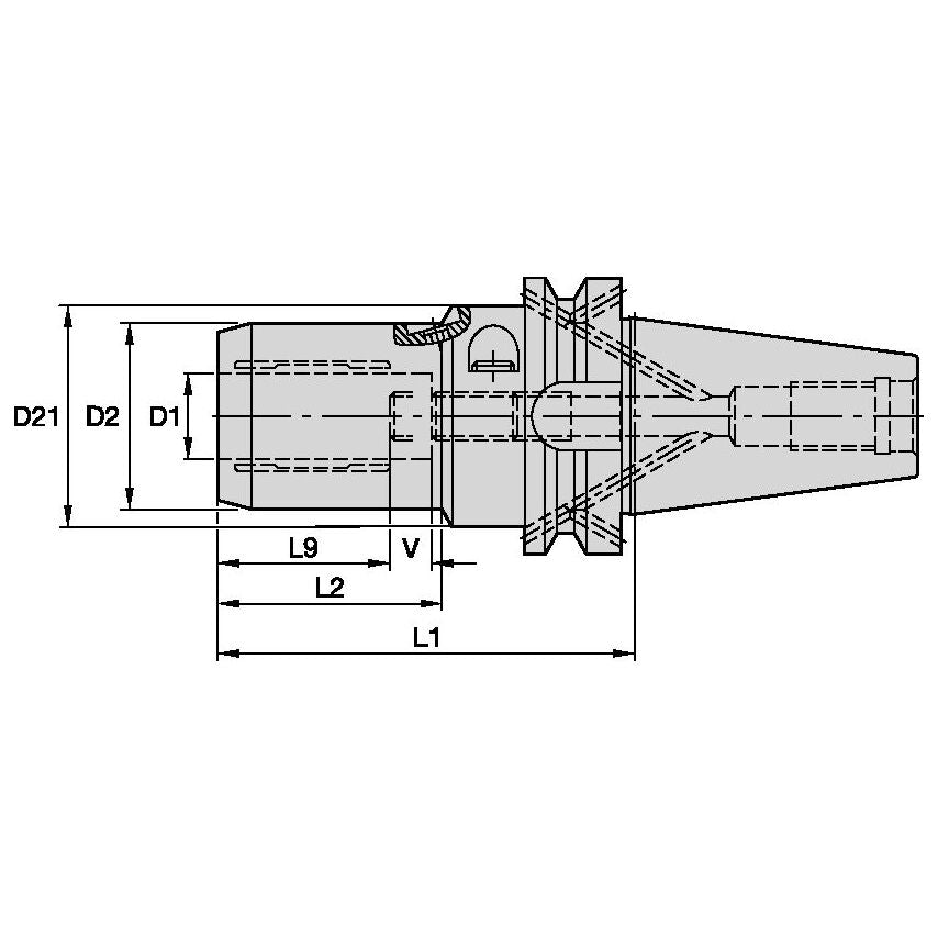 BT50BHC125472 BT50 Hydraulic Chuck HP 1-1/4