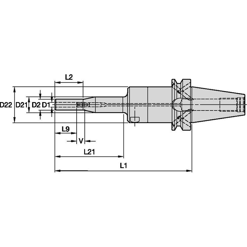 BT50BHCSLT08200m BT50 Hydraulic Chuck Slim Line