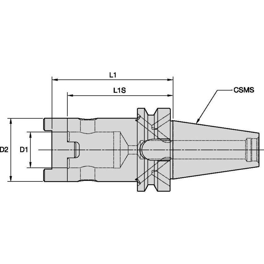 BT50BHTS22075M BT50 HTS 22M Drill Adapter