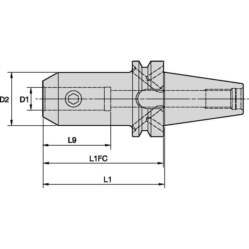 BTKV40BEM038250 3/8 End Mill Adapter - BTKV 40