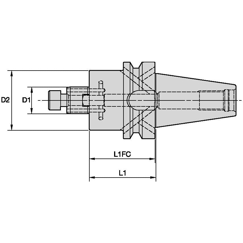 BTKV40BSM2C22055m Shell Mill 22mm Coolant with Small Outside Diameter