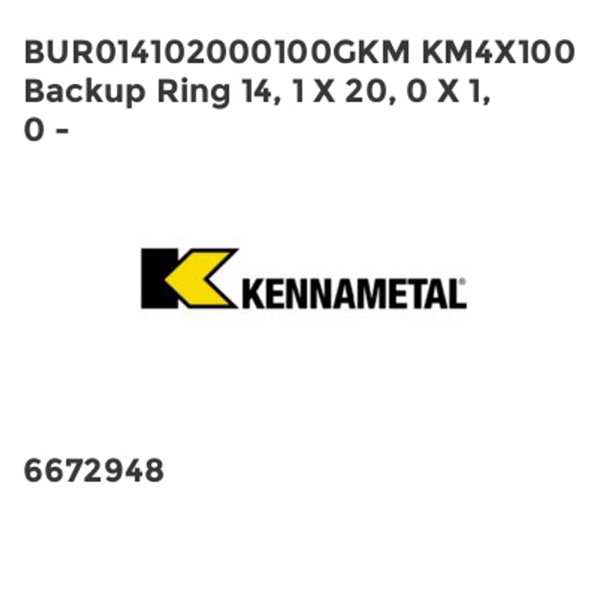 BUR014102000100GKM KM4X100 Backup Ring 14, 1 X 20, 0 X 1, 0 -