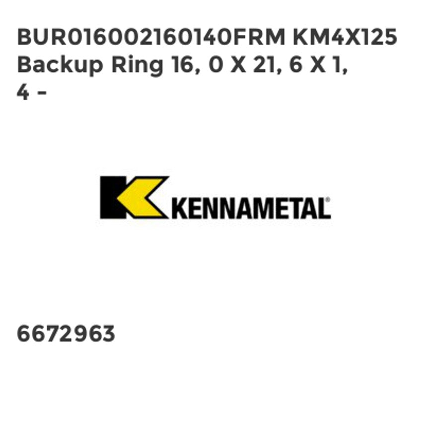 BUR016002160140FRM KM4X125 Backup Ring 16, 0 X 21, 6 X 1, 4 -