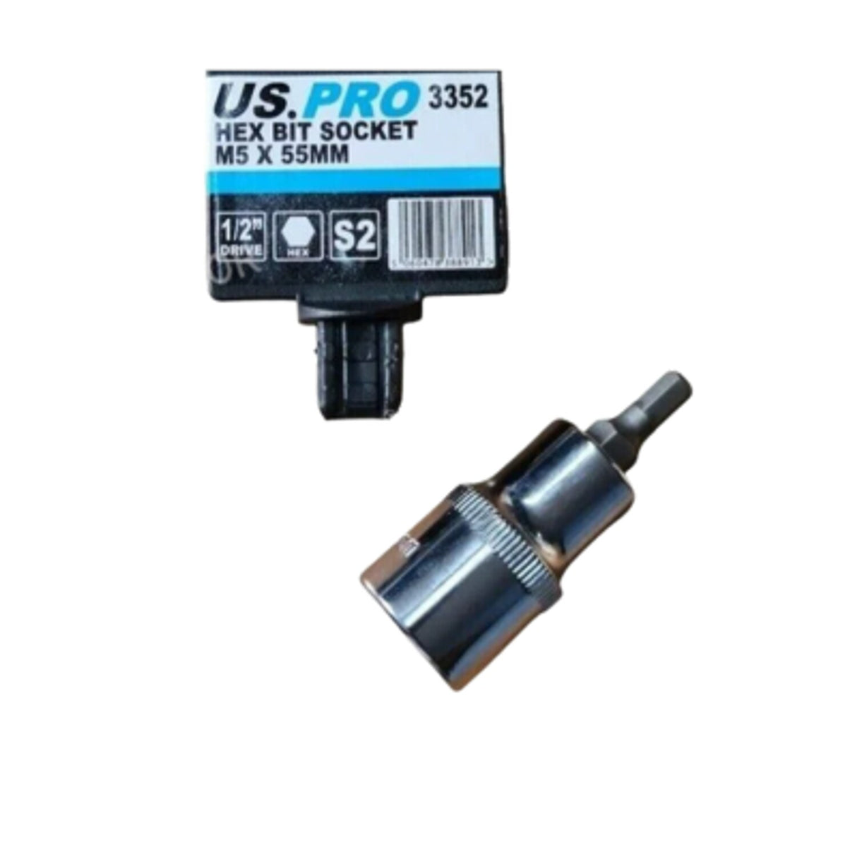 Bag 10 - 1/2in Dr Hex Bit Socket M5 x 55MM