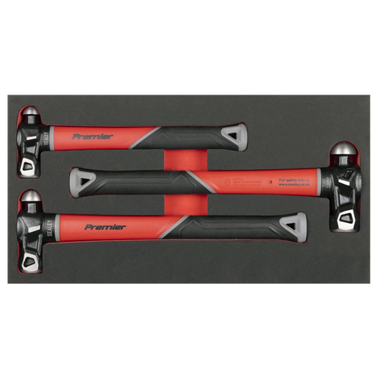Ball Pein Hammer Set with Fibreglass Shafts 3 Piece