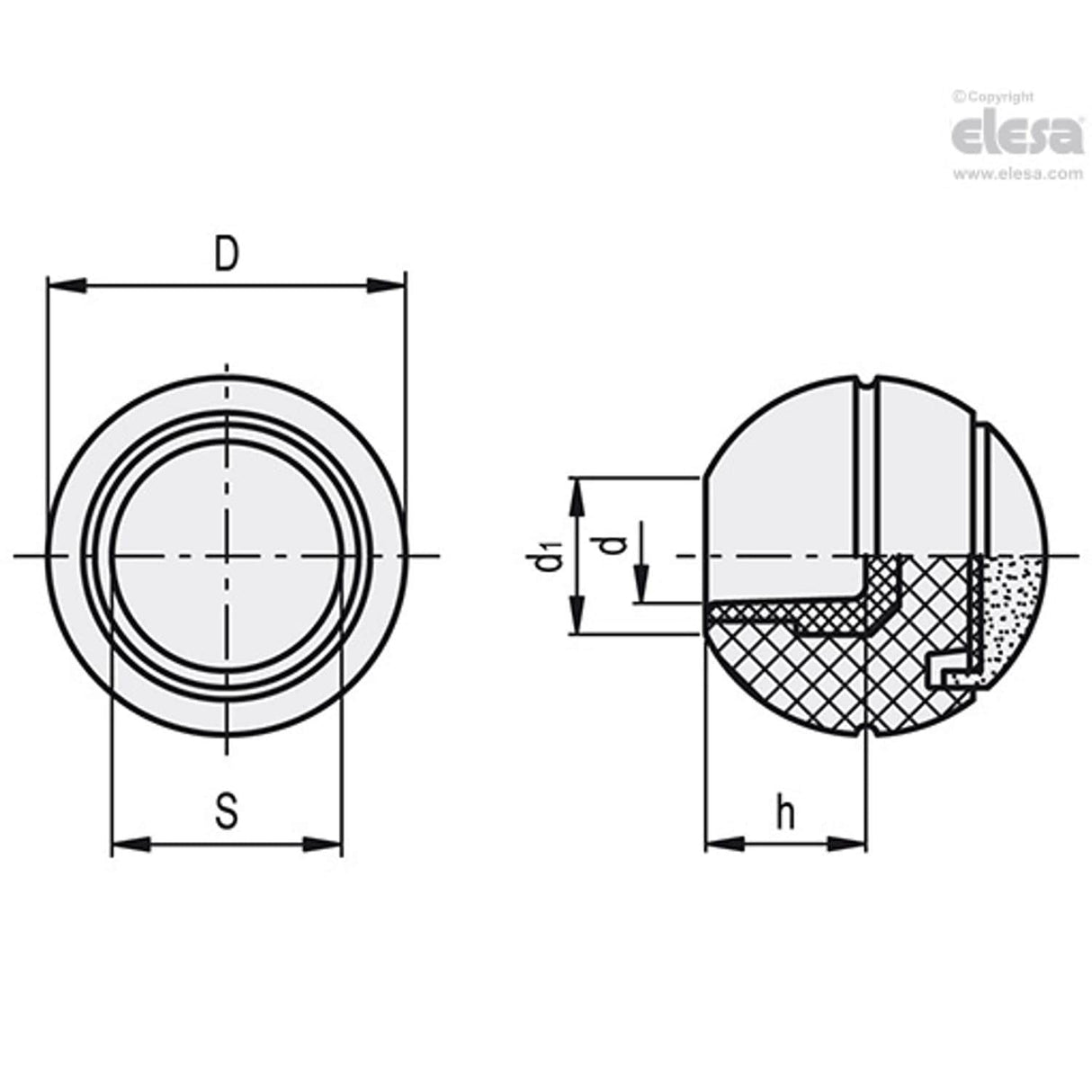 Ball knob-SH.35 N-8 - 55001-E