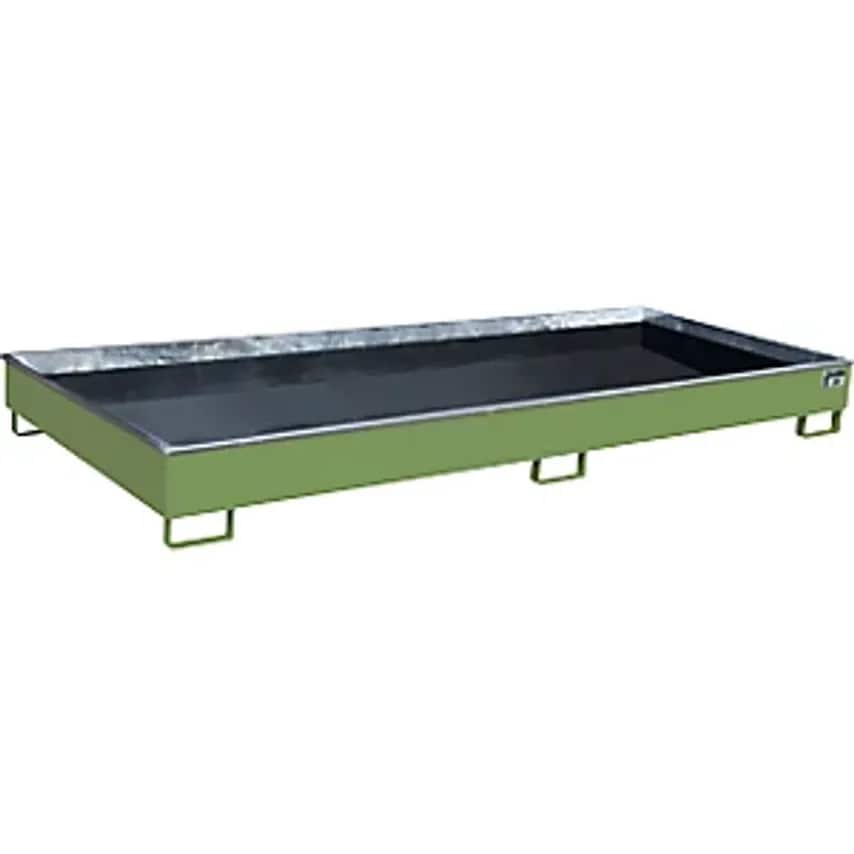 Base Sump Tray With PE Insert, PE Insert, 540 L, 3265 X 1315 X 270mm, Green