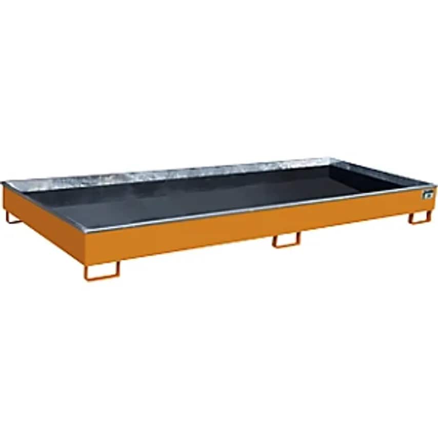Base Sump Tray With PE Insert, PE Insert, 540 L, 3265 X 1315 X 270mm, Orange