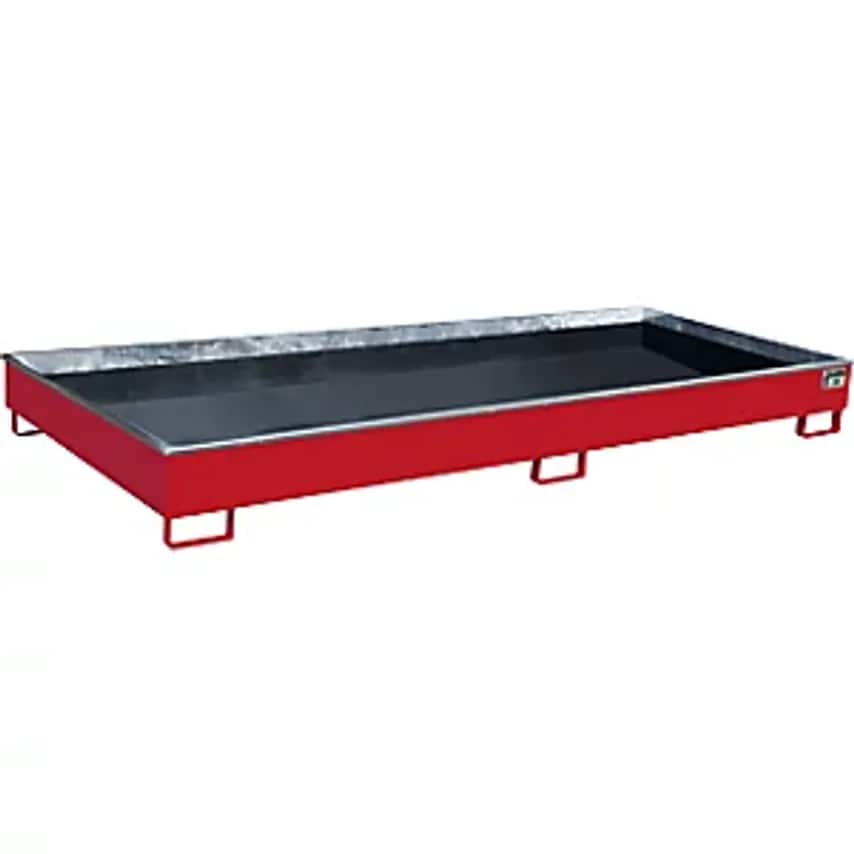 Base Sump Tray With PE Insert, PE Insert, 540 L, 3265 X 1315 X 270mm, Red