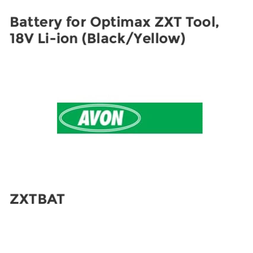 Battery for Optimax ZXT Tool, 18V Li-ion (Black/Yellow)