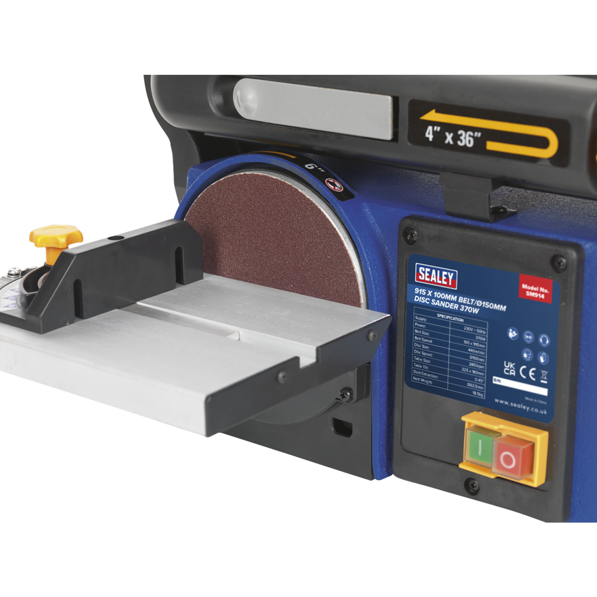 Belt/Disc Sander 100 x 915mm/150 370W/230V