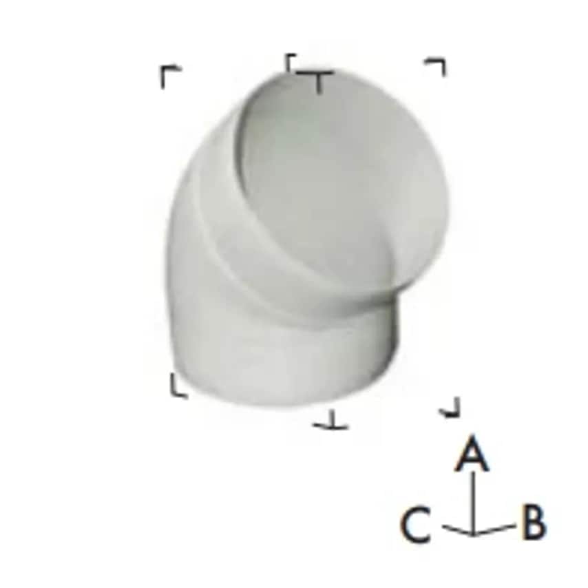 Bend 45 Degree Insulated 100mm Polypropylene