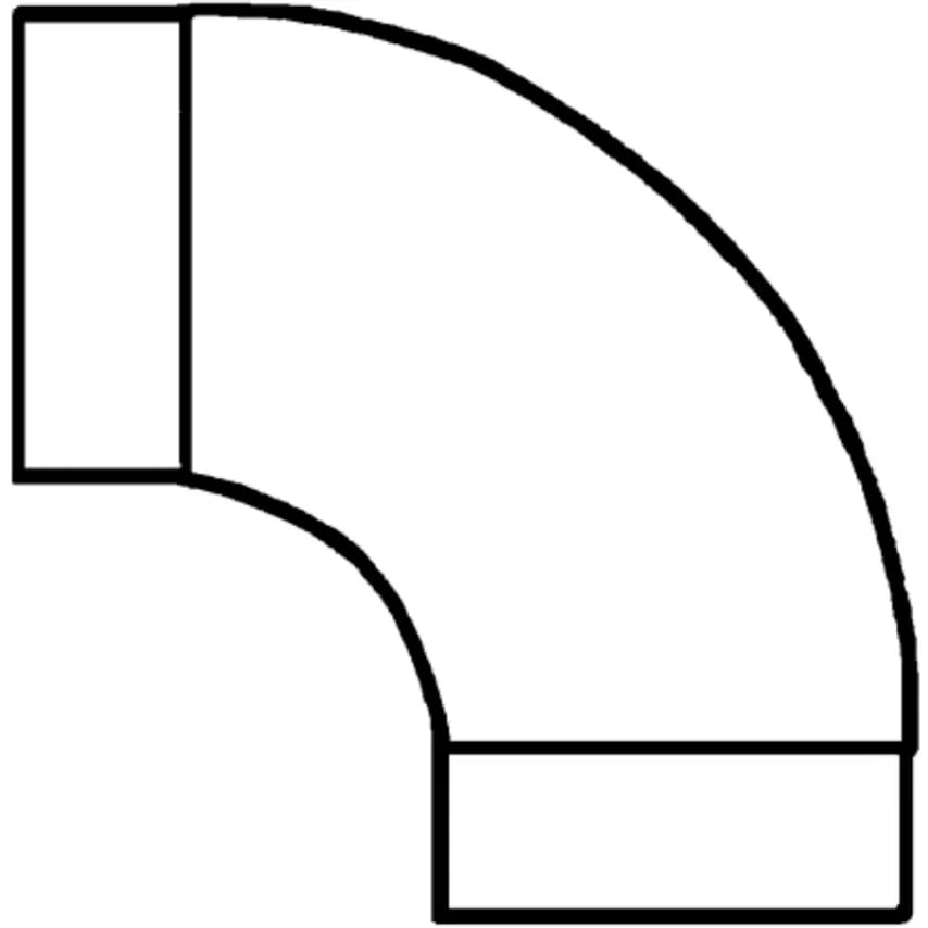 Bend 90 Degree 315mm Galvanised