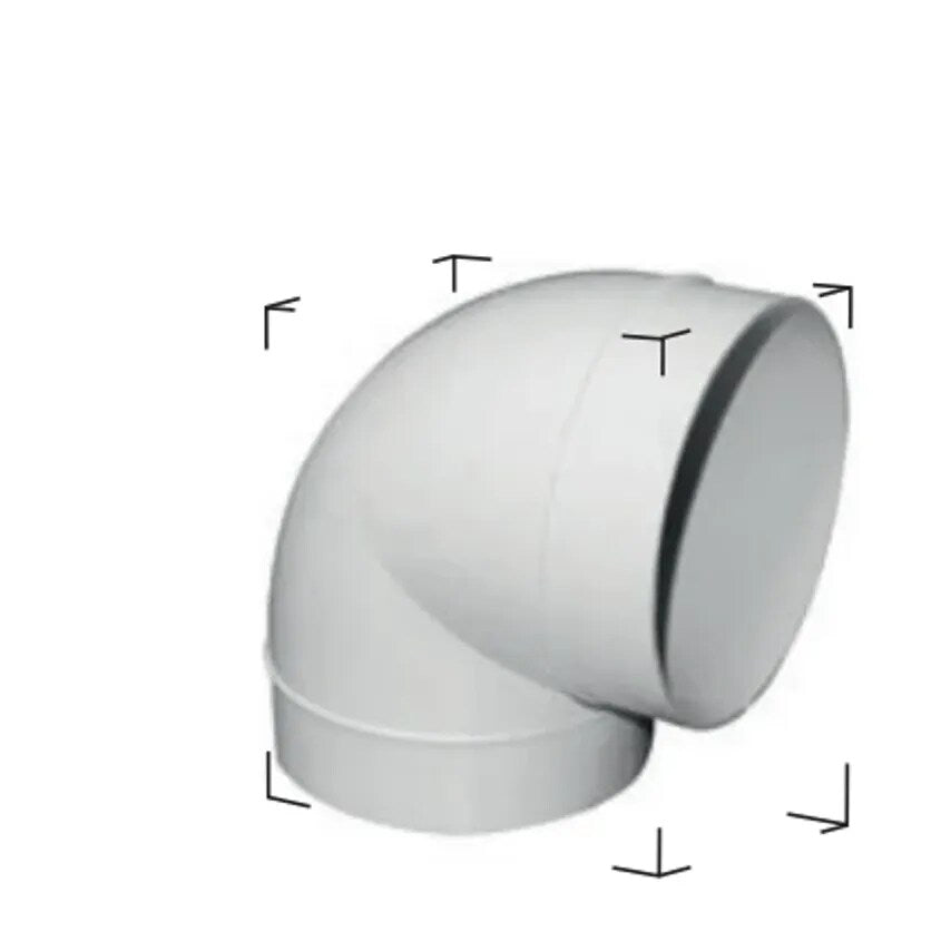 Bend 90 Degree Insulated 125mm Polypropylene