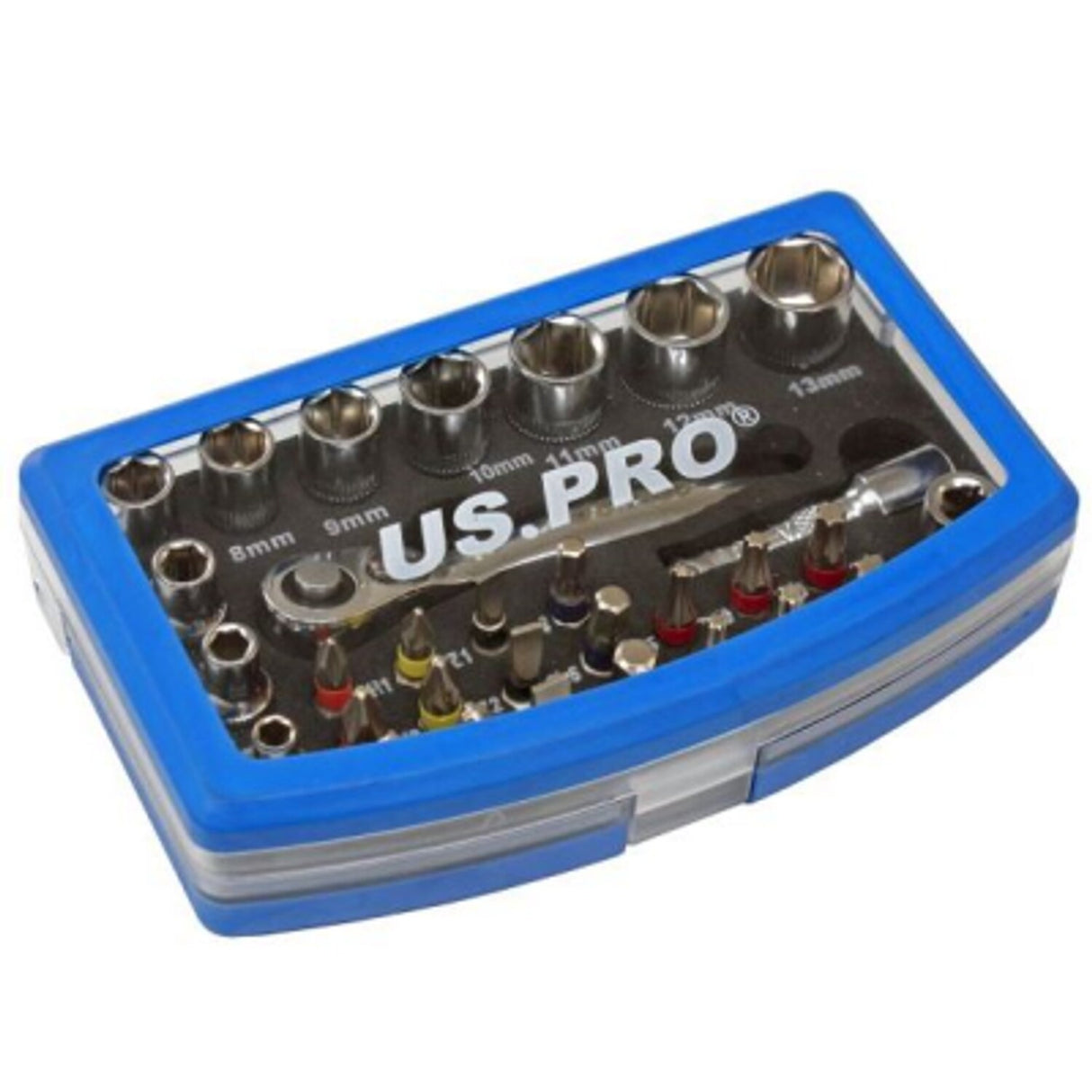 Bergen 31 Piece Socket and Screwdriver Bit Set 1/4in Drive