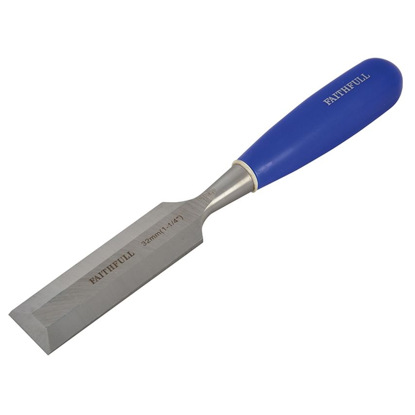 Bevel Edge Chisel Blue Grip 32mm (1.1/4in) FAIWCB114