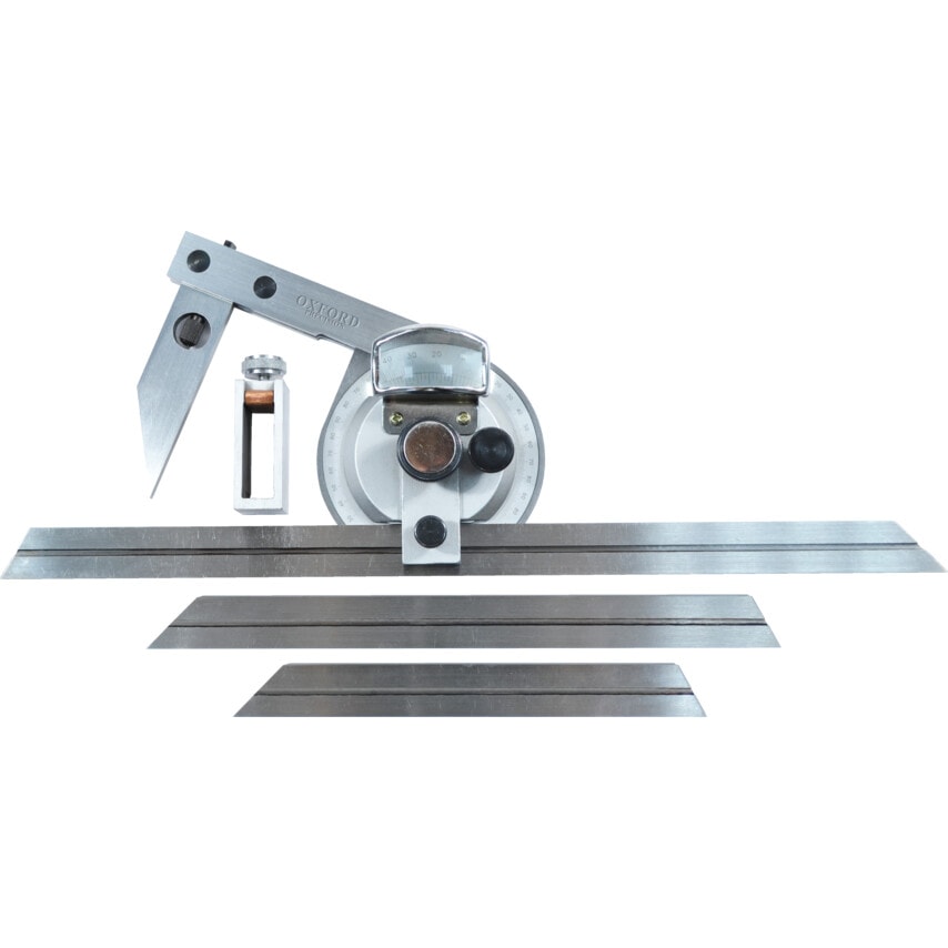 Bevel Protractor Set comes with 6", 8" & 12" Blades