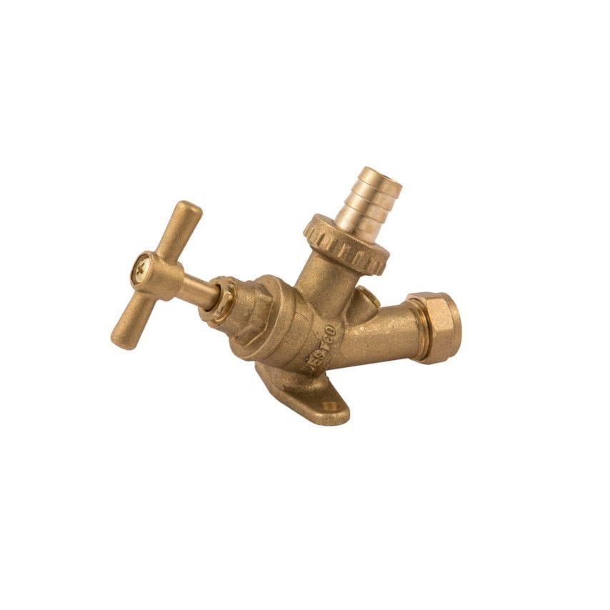 Bibtap with Check Valve & Wall Plate 1/2"