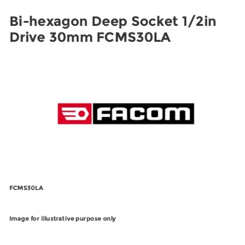 Bi-hexagon Deep Socket 1/2in Drive 30mm FCMS30LA