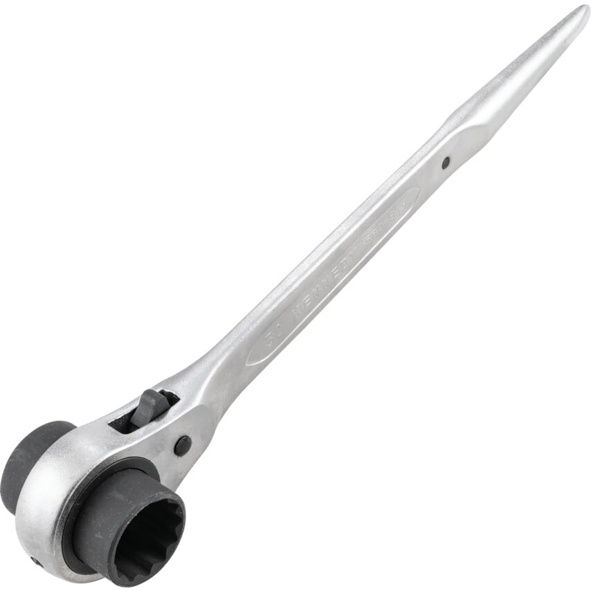 Bi-hexagon Ratchet Podger Spanner, Chrome Vanadium Steel, mm Length, 30mm x 32mm