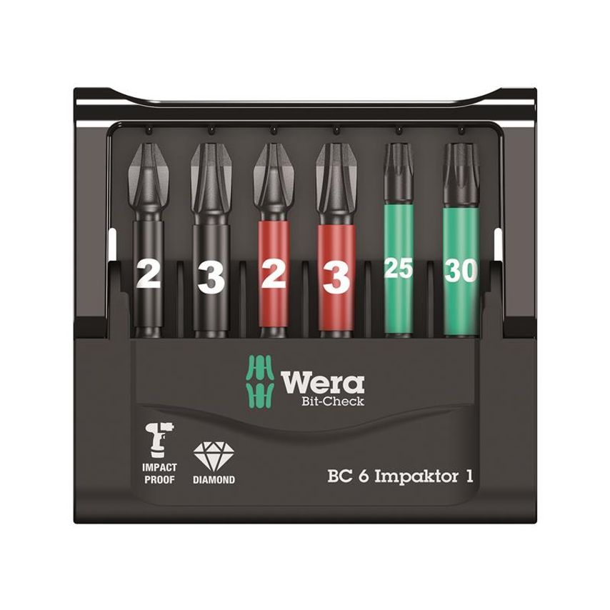 Bit-Check 6 Impaktor 1 SB Set, 6 Piece WER073890