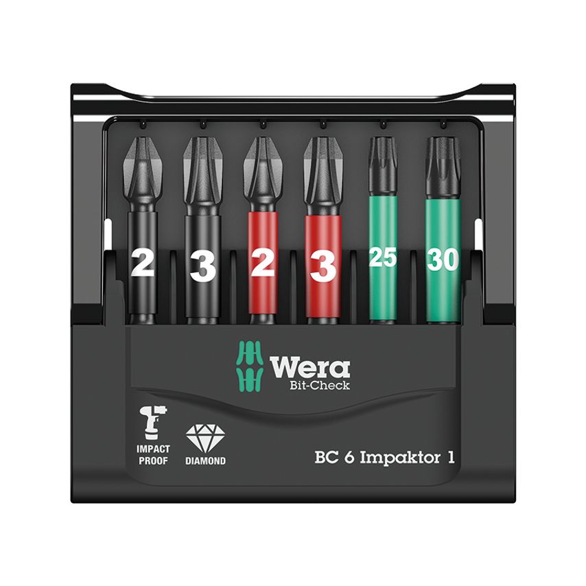 Bit-Check 6 Impaktor 1 SB Set, 6 Piece WER073890