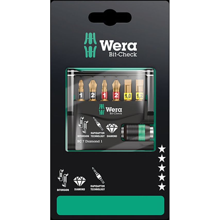 Bit-Check 7 Diamond 1 Set, 7 Piece - Carded