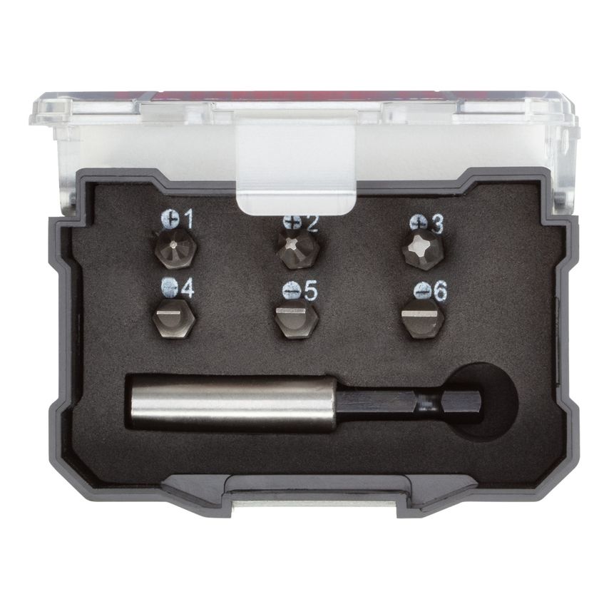 Bit box 1/4 PH+SL+bit holder magn. 7pcs