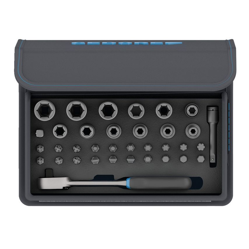 Bit set with ratchet 1/4" 35 pcs