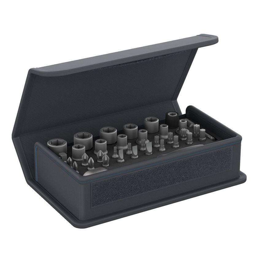 Bit set with ratchet 1/4" 35 pcs